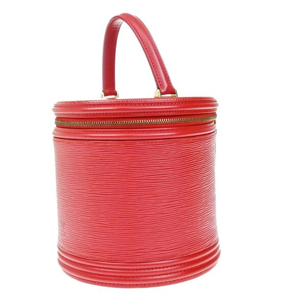 LOUIS VUITTON LV Logo Cannes Hand Vanity Bag Epi Leather Red M48037 86YH741 - Picture 2 of 15